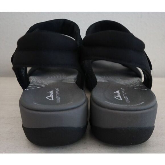 Clarks Cloudsteppers 26171739 Women's 8.5M Black Textile Arla Shore Sandals - Picture 3 of 10